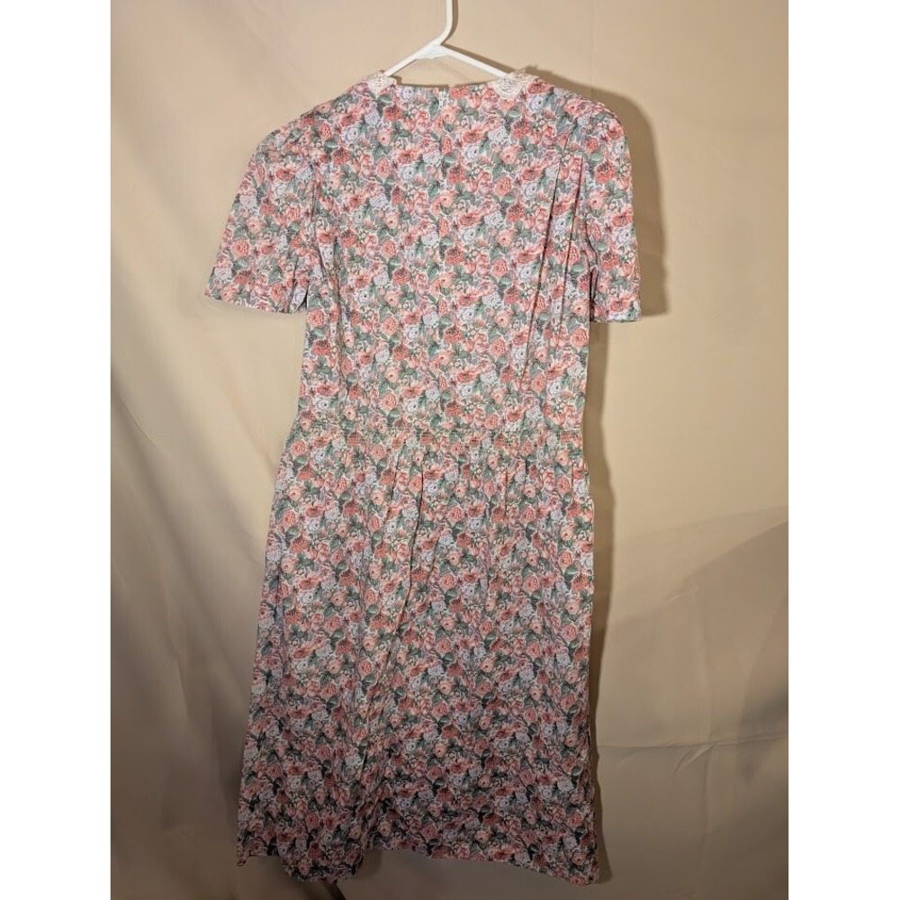 Vintage Stuart Alan Petites Floral Dress‎ Lace Collar Cottagecore Size 12 USA - Picture 2 of 4